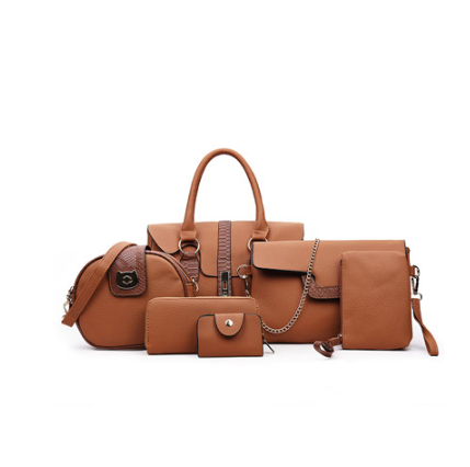 Conjunto de Seis Piezas de Bolsos Bandolera Madre e Hijo