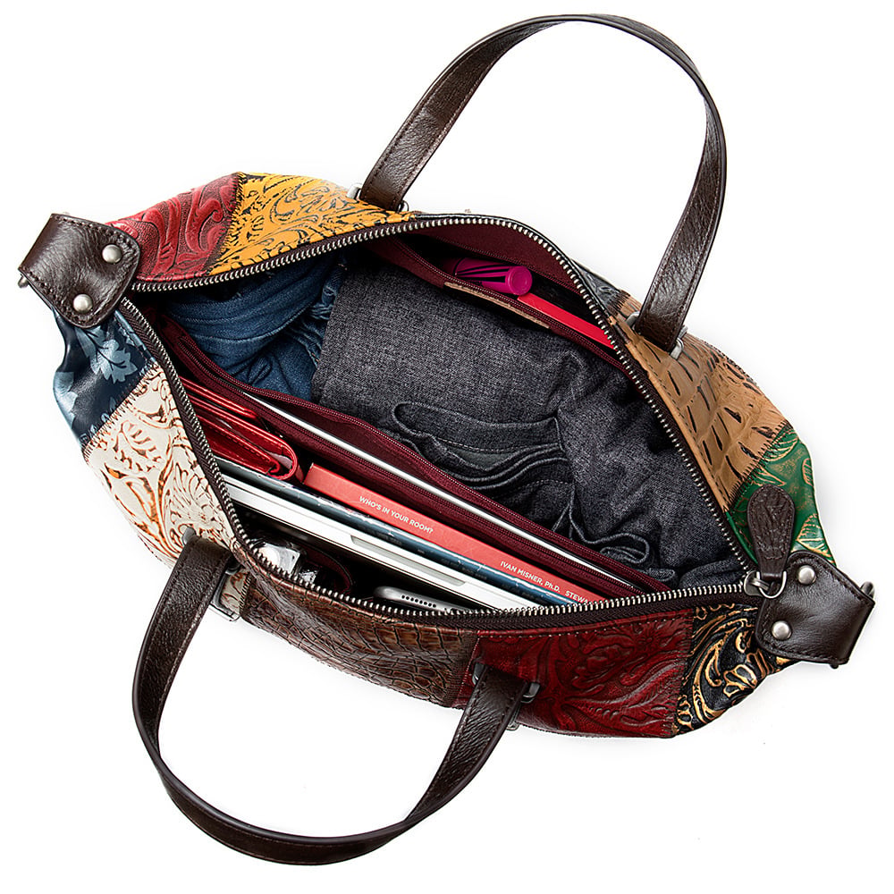 Bolso de Mano para Mujer de Cuero de Vaca