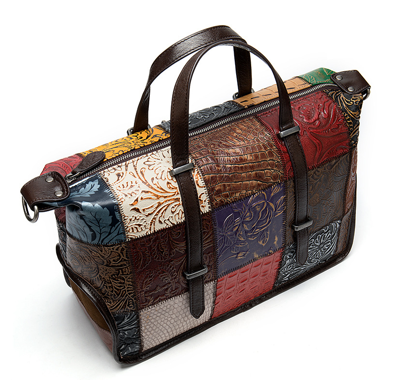 Bolso de Mano para Mujer de Cuero de Vaca