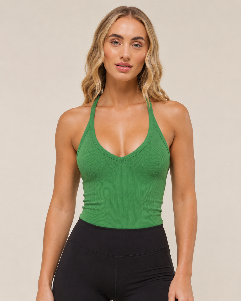 Allure Ribbed Halter Tank