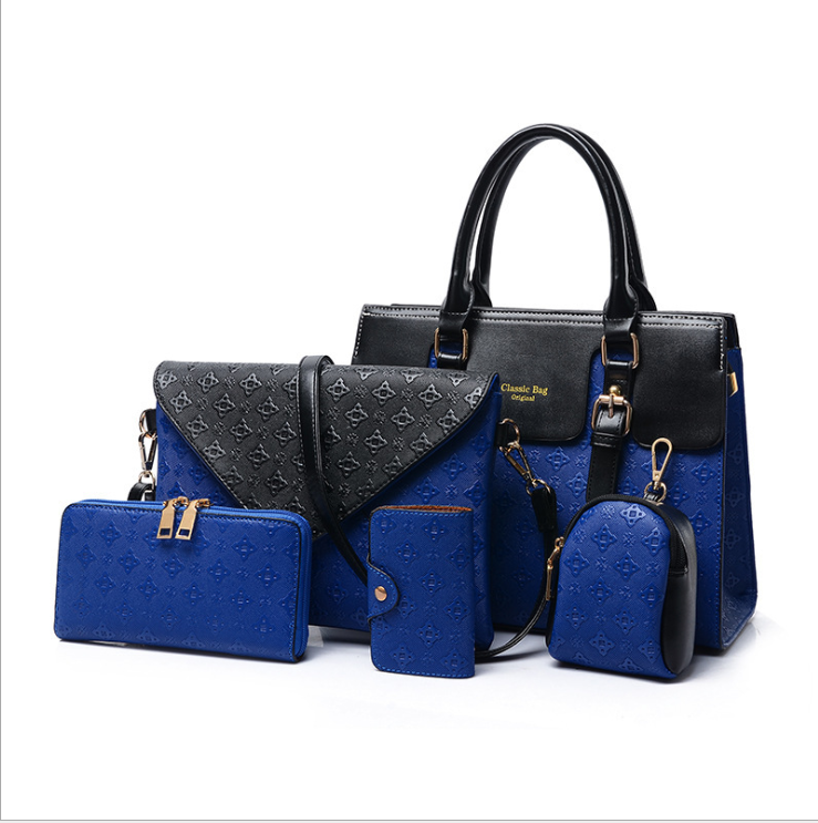 Diamond Pattern Five-Piece Mother and Child Bag Set